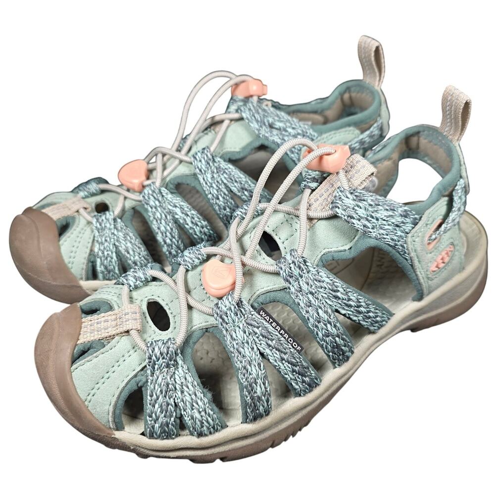 KEEN Women's Whisper Closed Toe Sport Sandals Taupe Coral Wom 5 Youth 3.5